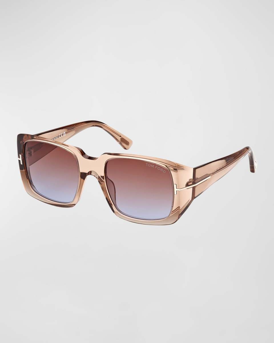 Ryder-02 Gradient Square Transparent Acetate Sunglasses